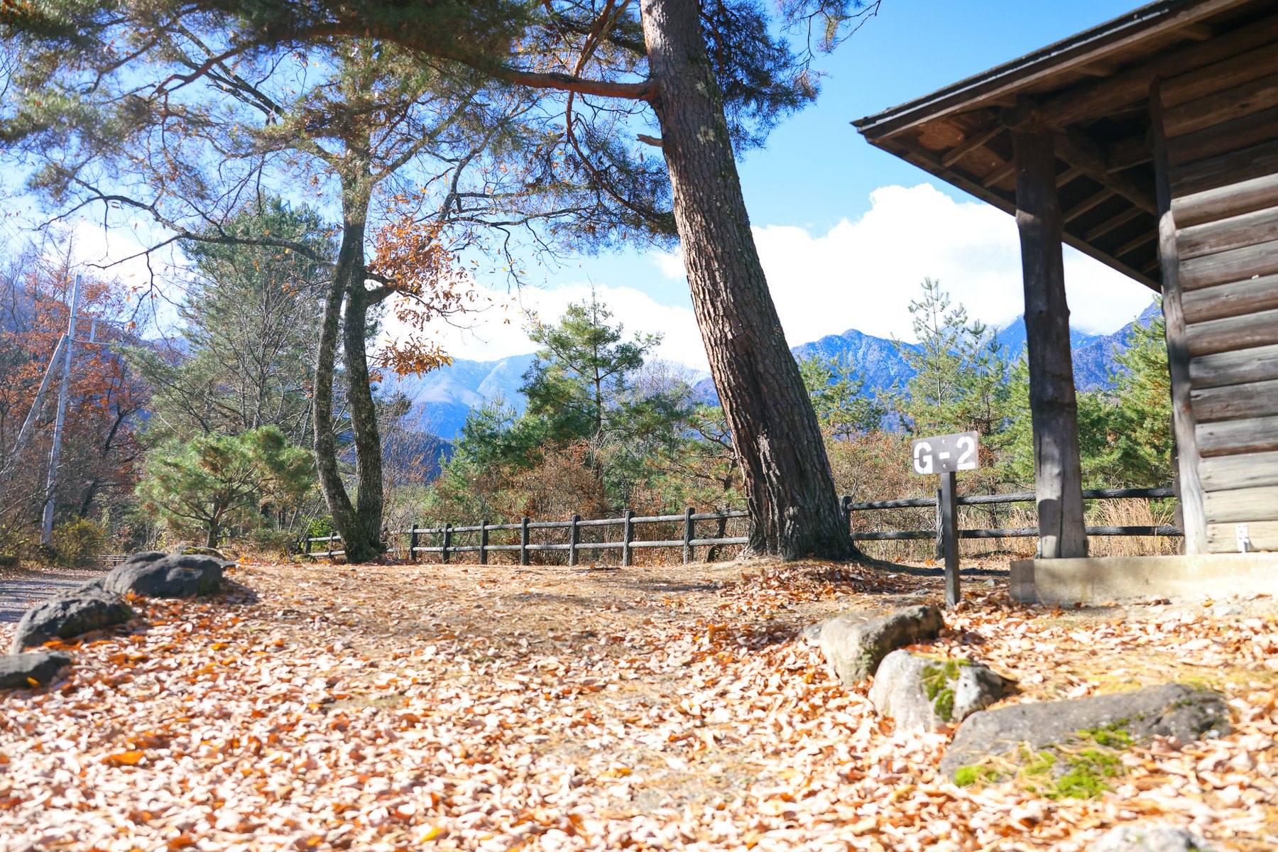 サイトから見える南アルプスの山並み