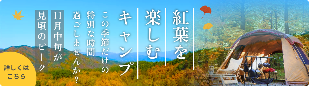 紅葉を楽しむキャンプ